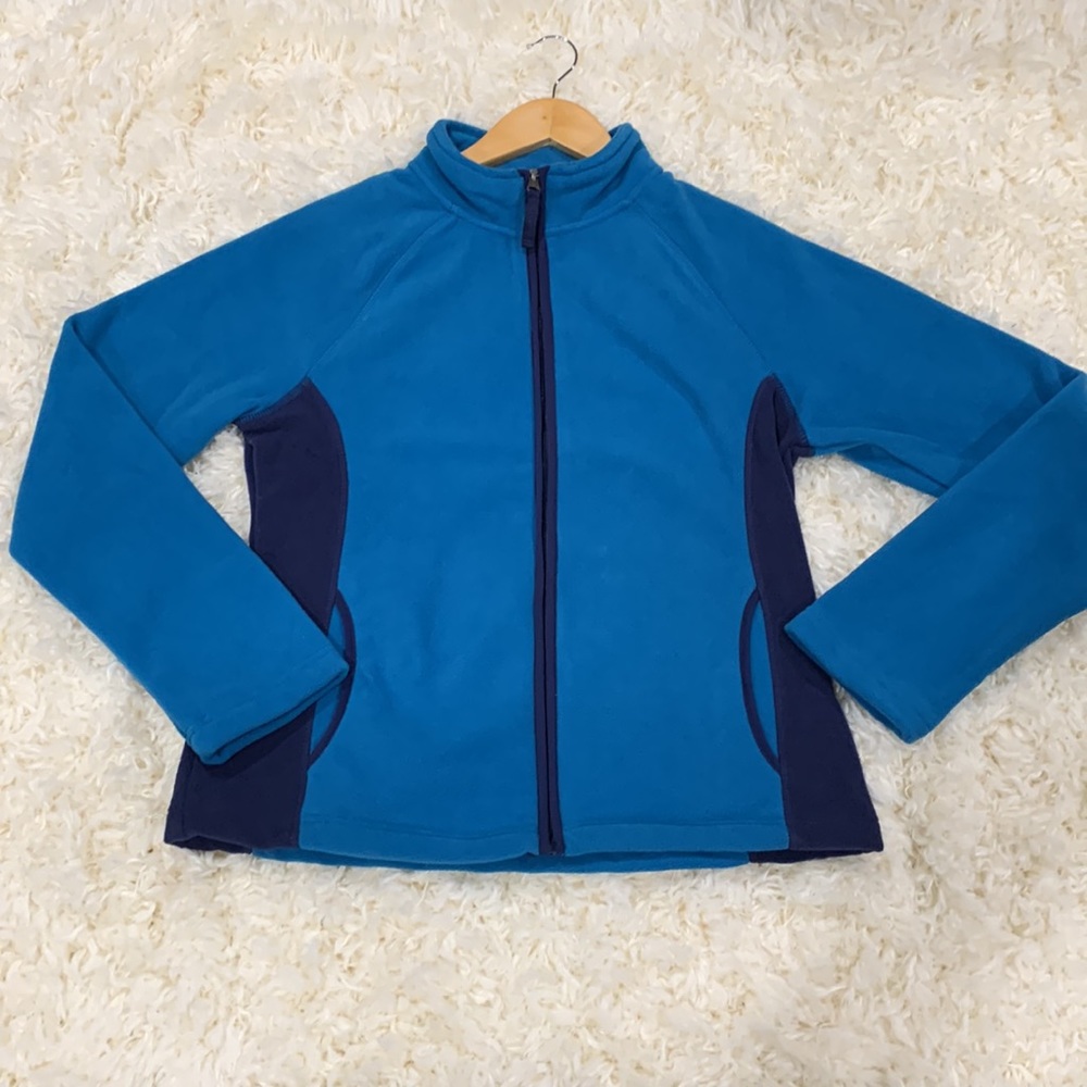 NEW ZIP UP FLEECE WOMENS MERONA TWO-TONE BLUE - SIZE M